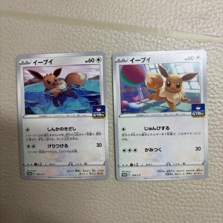 [BUNJANG] Pokemon Card Eevee Gym Promo Set (2 Cards) / 포켓몬카드 이브이 짐프로모 2장 일괄