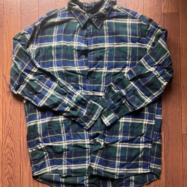 [BUNJANG] Uniqlo Checkered Shirt Green / 유니클로 체크 셔츠 (그린)