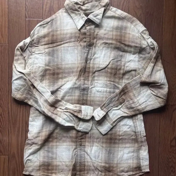 [BUNJANG] Uniqlo Checked Shirt (Beige) / 유니클로 체크 셔츠 (베이지)