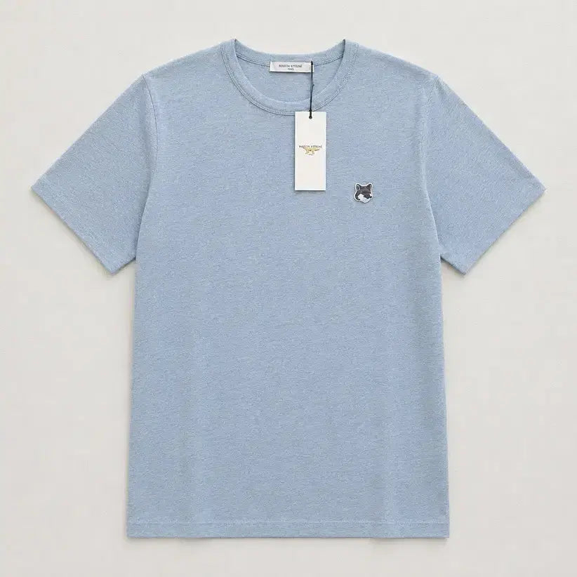 [BUNJANG] Maison Kitsuné Grey Fox Head Short Sleeve T-Shirt Light Blue 2XL / [새상품O/매장O] 메종키츠네 반팔 그레이 폭스헤드 라이트블루 GM00118KJ0008