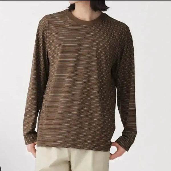 [BUNJANG] Muji Striped Long Sleeve T-Shirt / 무인양품 muji 스트라이프 긴팔