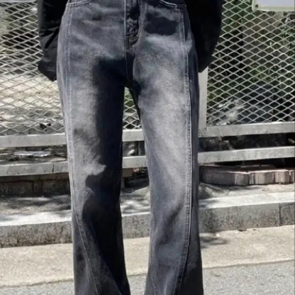 [BUNJANG] Avely Black Wash Denim Pants / 에이블리 흑청 워싱 데님