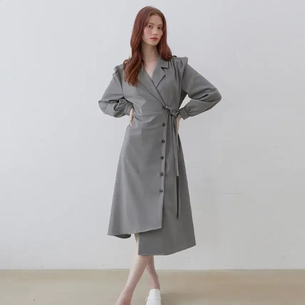[BUNJANG] Bibyseob Jacket Wrap Dress / 바이바이섭(bibyseob) 자켓 랩원피스 55-66