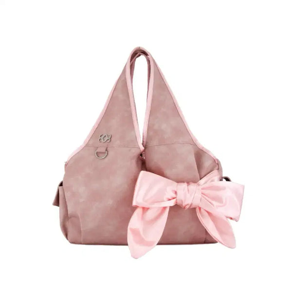 [BUNJANG] SIWOL107 Bow Shoulder Bag Nubuck Pink / 시월107 보우 Bow 숄더백 누벅 핑크