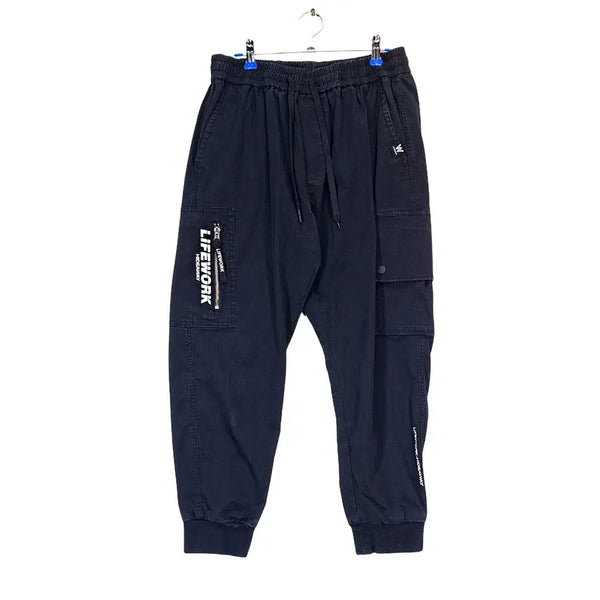 [BUNJANG] Life Work Men's Black Cotton Blend Jogger Pants M/81 / 인기빈티지 남성 스트릿한 조거팬츠 조거팬츠 M/81 블랙 상태좋음 25790