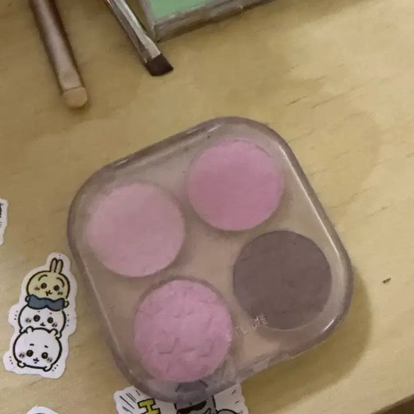 [BUNJANG] 4-Color Eyeshadow Palette - Pink Brown / 4구 섀도우 팔레트 핑크 브라운