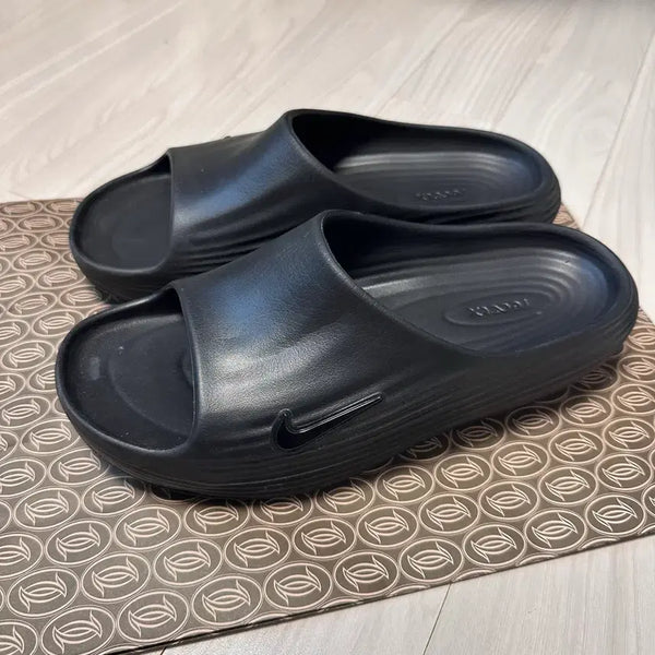 [BUNJANG] Nike ReactX Rejuvenate Slide Slippers Black / 나이키 리액트X 리주버네이트 슬라이드 슬리퍼 블랙