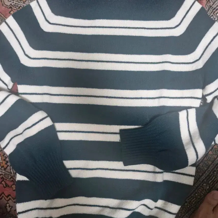 [BUNJANG] YMC Striped Knit Deep Green / YMC 스트라이프 니트 딥 그린