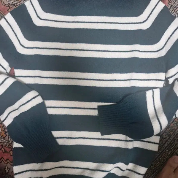 [BUNJANG] YMC Striped Knit Deep Green / YMC 스트라이프 니트 딥 그린