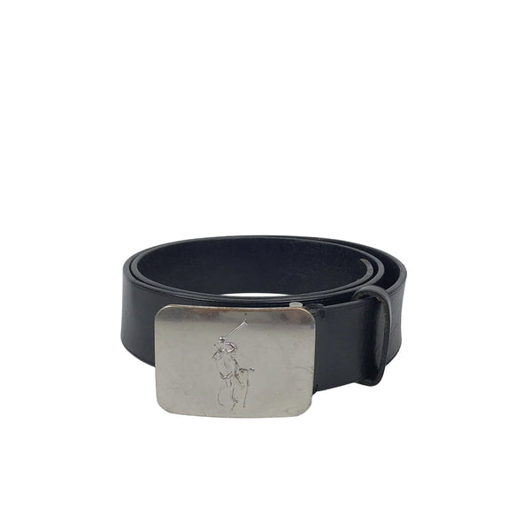 [BUNJANG] Polo Ralph Lauren Pony Logo Leather Belt / 폴로 랄프로렌 POLO 포니 로고 가죽 벨트 남성30-32