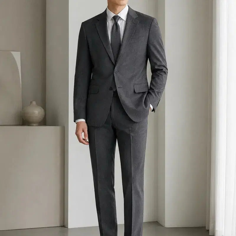 [BUNJANG] SIEG Men's Grey Suit Set Jacket 110, Pants 90 / 지이크 SIEG 남성 정장 수트 세트 (그레이)