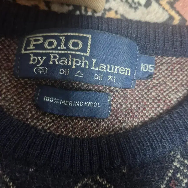 [BUNJANG] Polo Ralph Lauren Knit Green/Pink / 폴로 랄프로렌 니트 그린/핑크