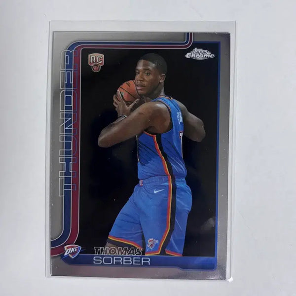 [BUNJANG] Oklahoma Thunder Rookie Thomas Sabor Tops Chrome Basketball Card / 오클라호마 썬더 루키 토마스 소버 탑스크롬 농구 카드