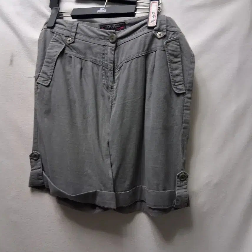 [BUNJANG] Women's Grey Rolled Hem Shorts (30 Inch) / 여성 반바지 그레이 30 인지