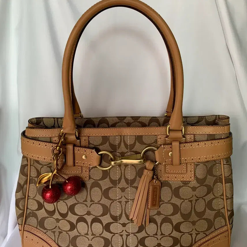 [BUNJANG] Coach Brown Shoulder Bag (Large) / Coach 브라운 숄더백 (라지 사이즈)