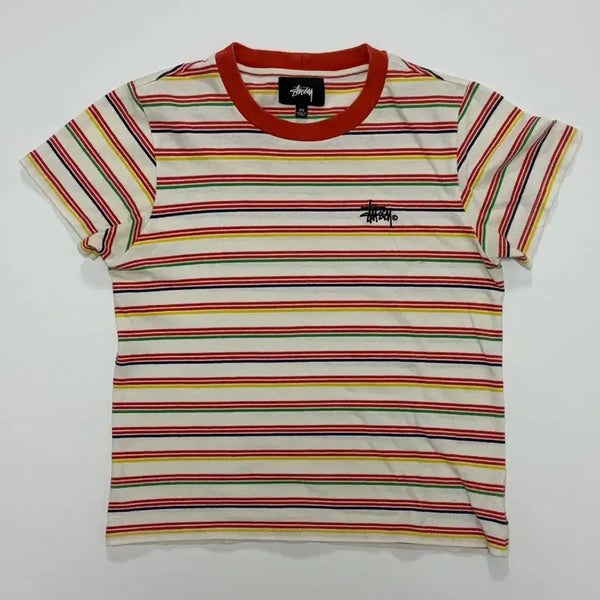 [BUNJANG] Stussy Stripe Short Sleeve T-Shirt / 스투시 스트라이프 반팔 티셔츠