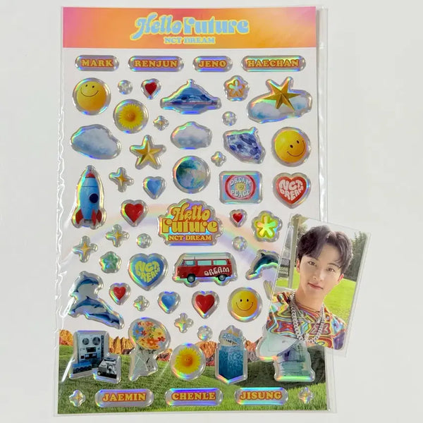 [BUNJANG] NCT Dream Mark Hello Future Epoxy Sticker Unsealed / NCT 엔시티드림 헬로퓨처 마크 에폭시 스티커 개봉