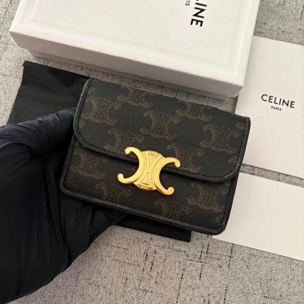 [BUNJANG] Celine Calfskin Triomphe Card Holder / [상태최상]셀린느 카프스킨 트리옹프 카드지갑