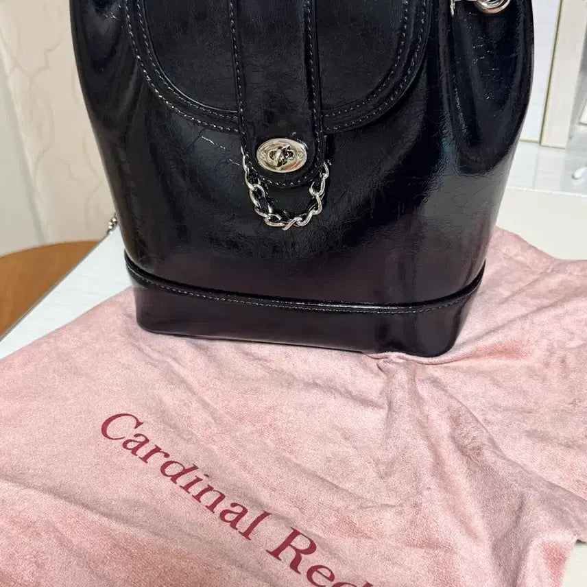 [BUNJANG] Cardinal Red Black Houa Bag with Inner Bag / 카디널레드 블랙 하우아백 (이너백 포함)