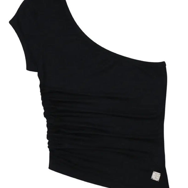 [BUNJANG] Bohemian Seoul One Shoulder Shirring T-Shirt / Bohemian seoul  보헴서 원숄더 셔링티