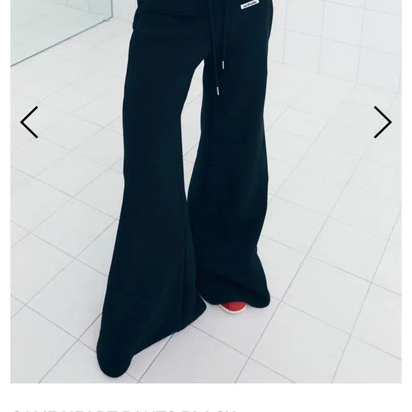 [BUNJANG] As If 90s Callie Heart Pants Black / 애즈이프캘리 캘리하트 팬츠 블랙 free