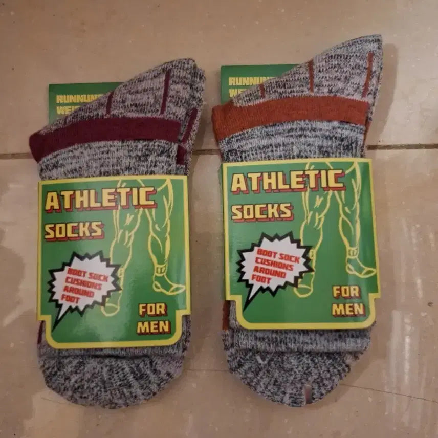 [BUNJANG] Men's Athletic Sports Socks - 2 Pair Set / # 남성용 애슬레틱 스포츠 양말 2켤레