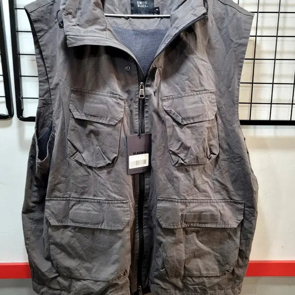 [BUNJANG] DIMITRI BLACK Washed Utility Multi-Pocket Hooded Vest / 정품 디미트리블랙 워시드 유틸리티 멀티포켓 후드 베스트