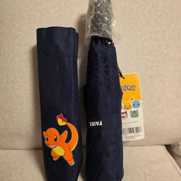 [BUNJANG] Pokemon Charizard Pikachu Meowth Mewtwo 3-Section Folding Umbrella / 새상품) 포켓몬 파이리 3단 접이식 우산 포켓몬 포켓몬카드 황금리자몽 피카츄 뮤 뮤츠