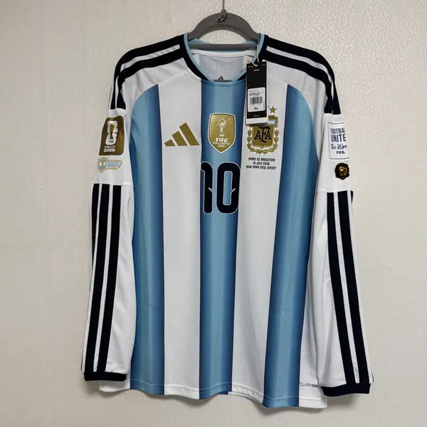 [BUNJANG] Argentina 2026-2028 Home Long Sleeve Jersey (World Cup Final Ver) - Size XL (Mens) / 26-28 아르헨티나 홈 긴팔 국내XL 메시 (월드컵 Final ver)