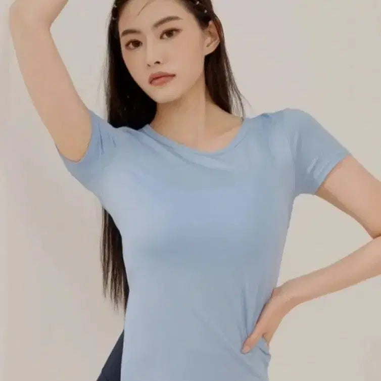 [BUNJANG] XEXYMIX Blue Short Sleeve T-Shirt - Medium / 젝시믹스 새상품 반팔