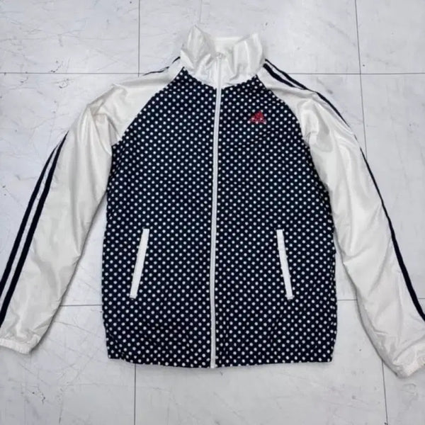 [BUNJANG] Adidas Rare Dot Pattern Windbreaker Jacket L / 아디다스 희귀템 땡땡이 져지 도트 바람막이 L