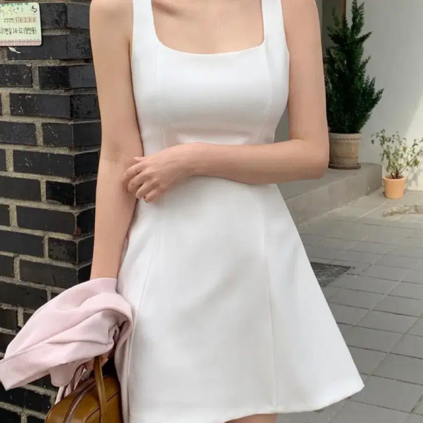 [BUNJANG] Attrangs Bustier Mini Dress White M / 에이블리 아뜨랑스 뷔스티에 미니원피스 화이트 M