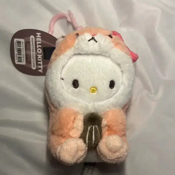 [BUNJANG] Hello Kitty Hamster Costume Plush Keychain / 헬로키티 햄스터 코스튬 인형 키링