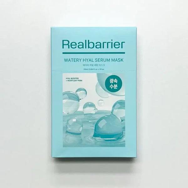 [BUNJANG] Real Barrier Watery Hyal Serum Mask (10 Sheets) / 리얼베리어 워터리 히알 세럼 마스크 10매