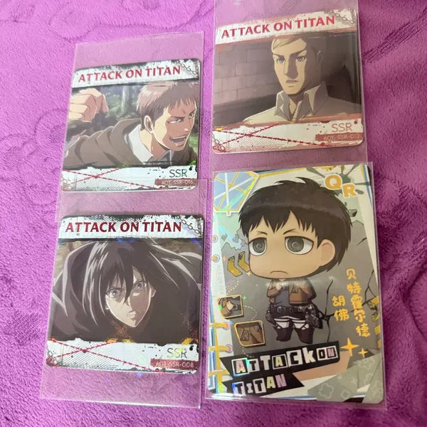 [BUNJANG] Attack on Titan Trading Card Bundle Set / 진격의거인 진격거 장 엘빈 미카사 베르톨트 트레이딩 카드 일괄