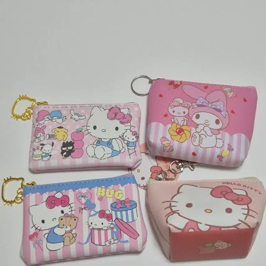 [BUNJANG] Sanrio Mini Pouch 4-Piece Bundle Set / 산리오 미니 파우치 4종 일괄