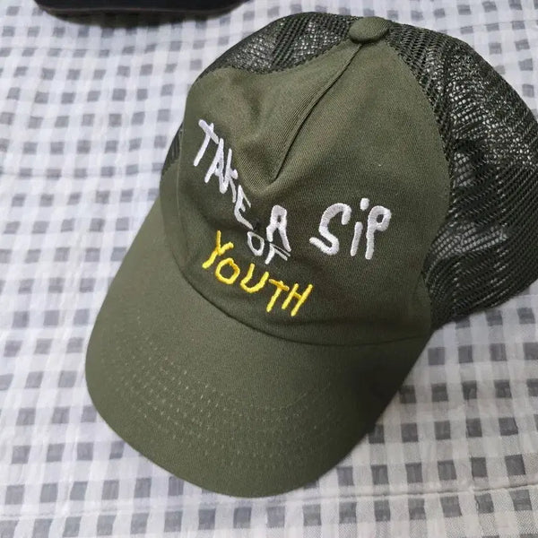 [BUNJANG] The Rawkos Mesh Cap Olive / 더 뤡코즈 매시캡 올리브