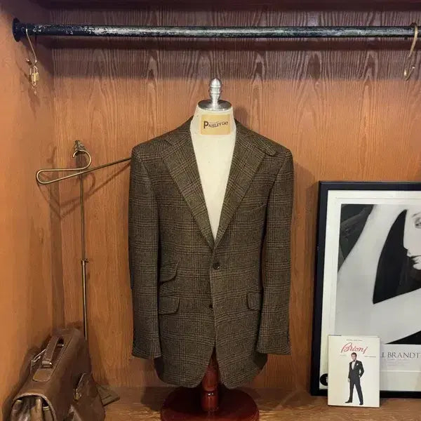 [BUNJANG] Edmonetti Tweed Windowpane Pattern Jacket / 에디모네띠 트위드 자켓 105