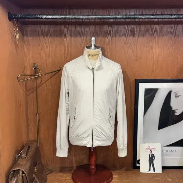 [BUNJANG] Baracuta Harrington Jacket Polyester Blend Cream Size 40 (US 100) / 바라쿠타 블루종 100