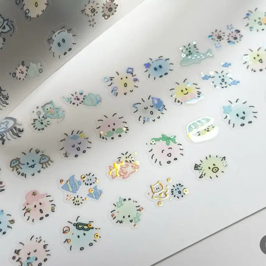[BUNJANG] Winny Village Kiss Cut Sticker Set / 위니빌리지 키스컷 2종 띵 개별판매
