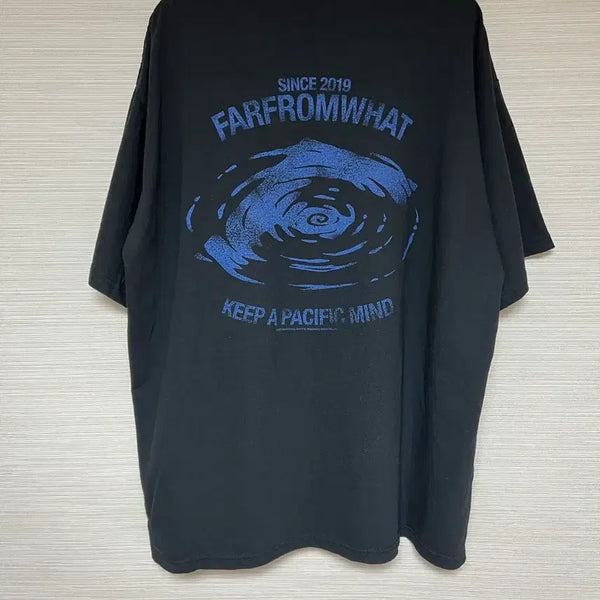 [BUNJANG] FROMWHERE Pacific Mind T-Shirt Black / [1] 파프롬왓 퍼시픽 마인드 반팔 티셔츠 블랙
