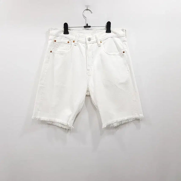 [BUNJANG] Levi's 501 White Denim Shorts Women's Size 30 / R758 리바이스 501 화이트 데님 반바지 여30