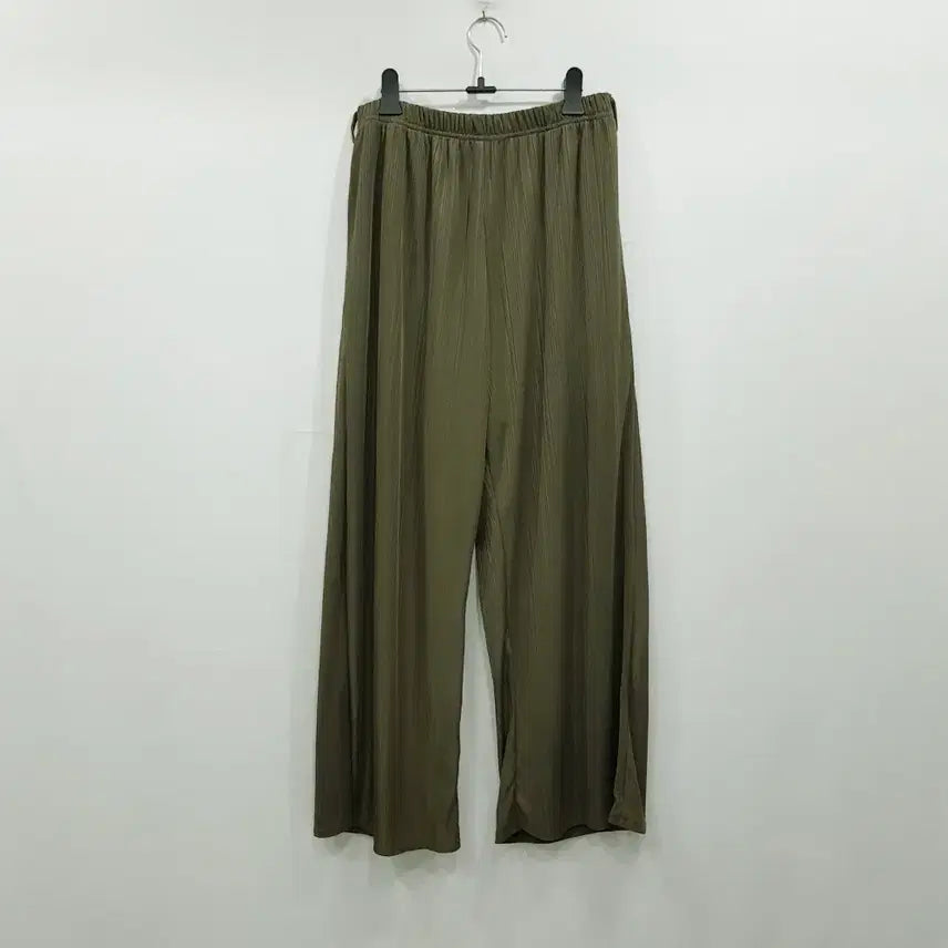 [BUNJANG] Vintage Banding Pleated Wide Trousers - Size L / R762 빈티지 밴딩 플리츠 주름 통 와이드 바지 여L