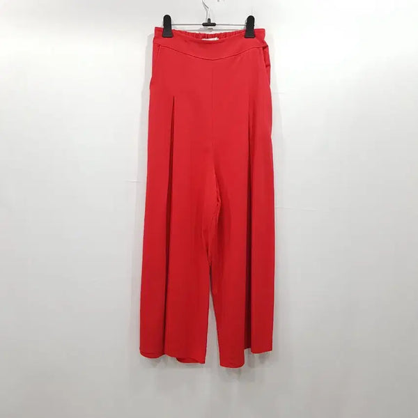 [BUNJANG] Vintage Banding High-Waist Cut Wide Leg Pants (Women's S) / R766 빈티지 밴딩 하이웨스트 절개 통 와이드 바지 여S
