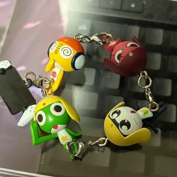 [BUNJANG] Keroro Tamama Giroro Kururu Zaza Keyring Full Set (Excludes Dororo) / 케로로 키링 (도로로제외 풀세트)