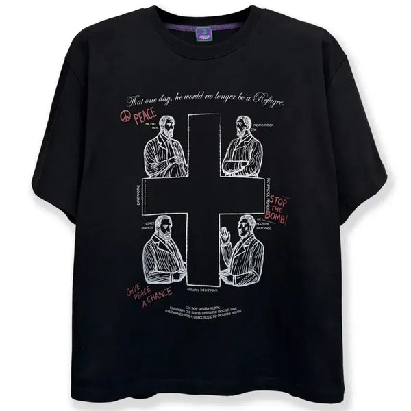 [BUNJANG] Was MT Cross Short Sleeve T-Shirt Size 1 / [1] 워즈 was 엠티 십자가 반팔 티셔츠
