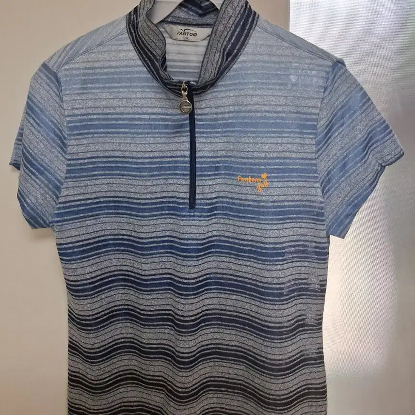 [BUNJANG] Phantom Golf Wear Gradient Stripe Polo Shirt - Size 95 / 팬텀 골프웨어 티 사이즈 95호 디자인강추 실착별로 사진참고
