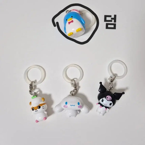 [BUNJANG] Sanrio All Stars Mezurushi Kuri Ring Kori Ring Cinnamoroll Kuromi Gacha Keyring / 산리오 올스타즈 메지루시 쿠리링 코리링 시나모롤 쿠로미 가챠 키링