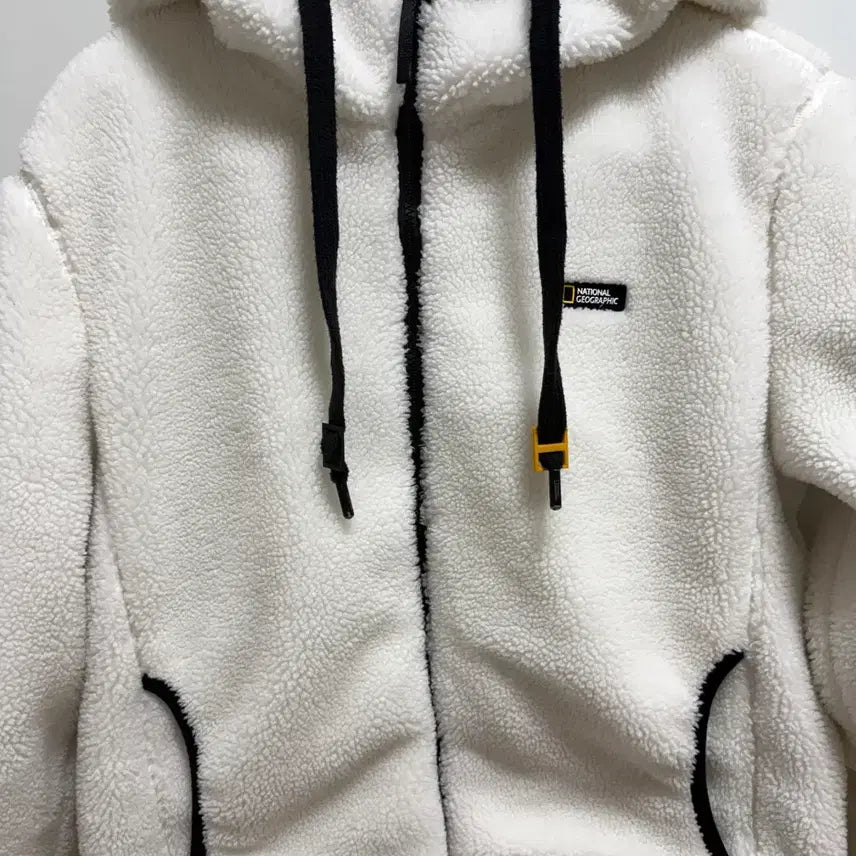 [BUNJANG] National Geographic Fleece Hooded Zip-up Jacket / 내셔널지오그래픽 플리스 후드 집업