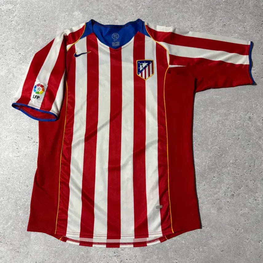 [BUNJANG] Nike Atletico Madrid 04-05 Home Short Sleeve Jersey / 나이키 AT 마드리드 04-05 홈 유니포 반팔 노마킹
